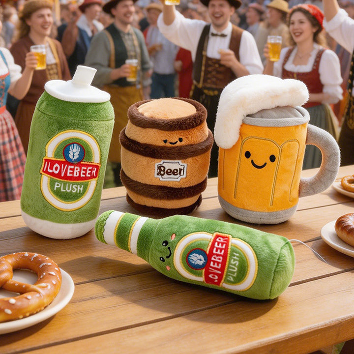 Plush Figures Beer Series – Mug, Keg, Can, Bottle