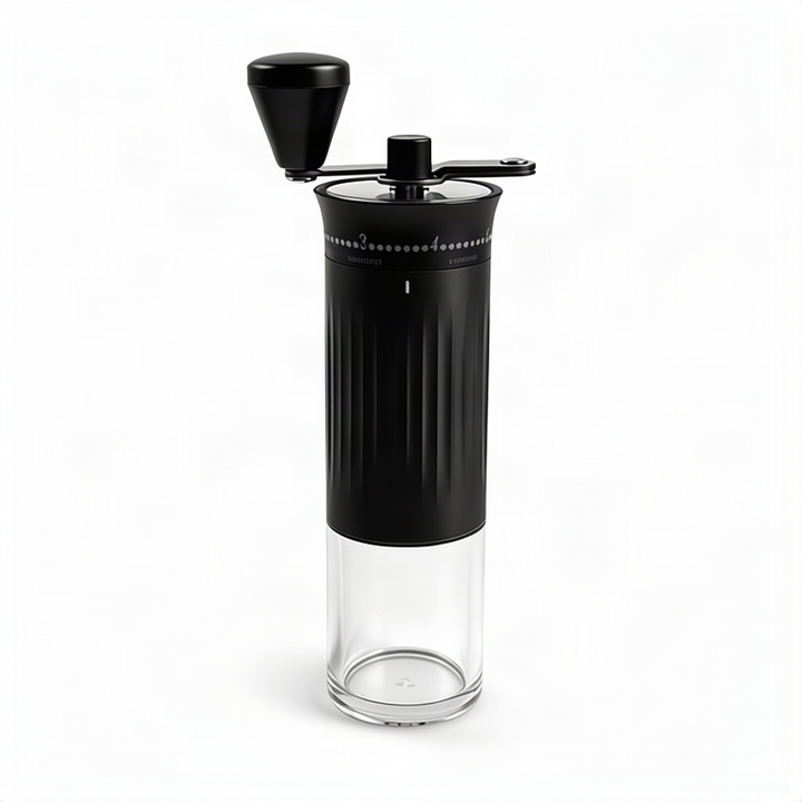 Hand coffee grinder with steel core, luxury design