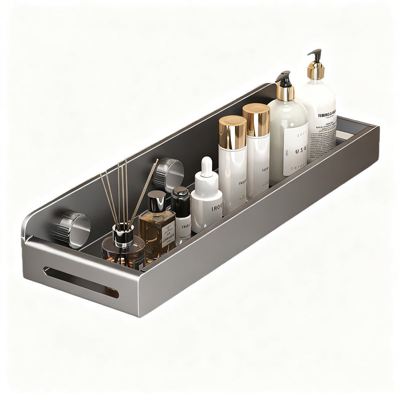 Invisible bathroom wall shelf without drilling