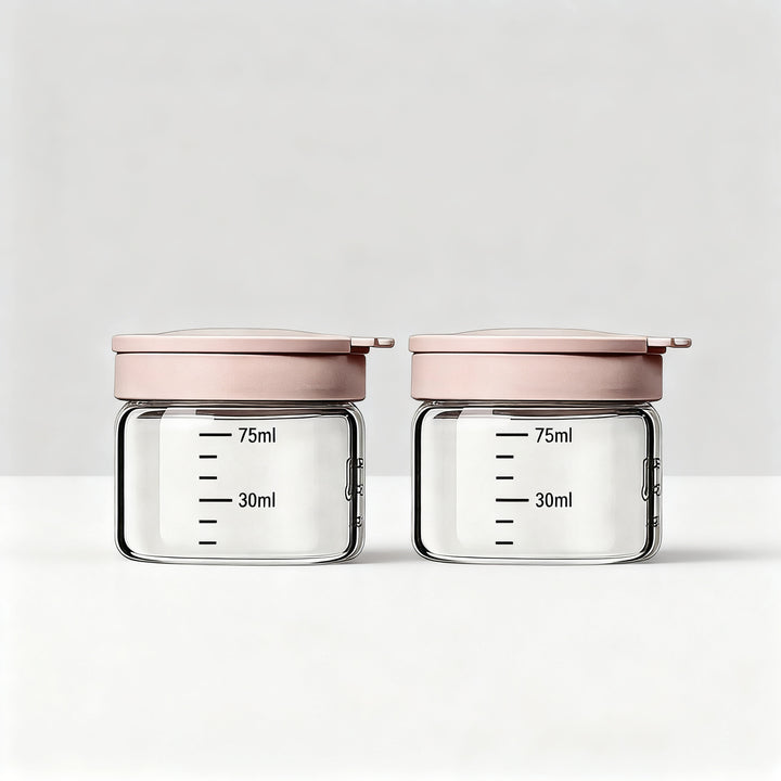 Borosilicate glass storage jar with measurement scale