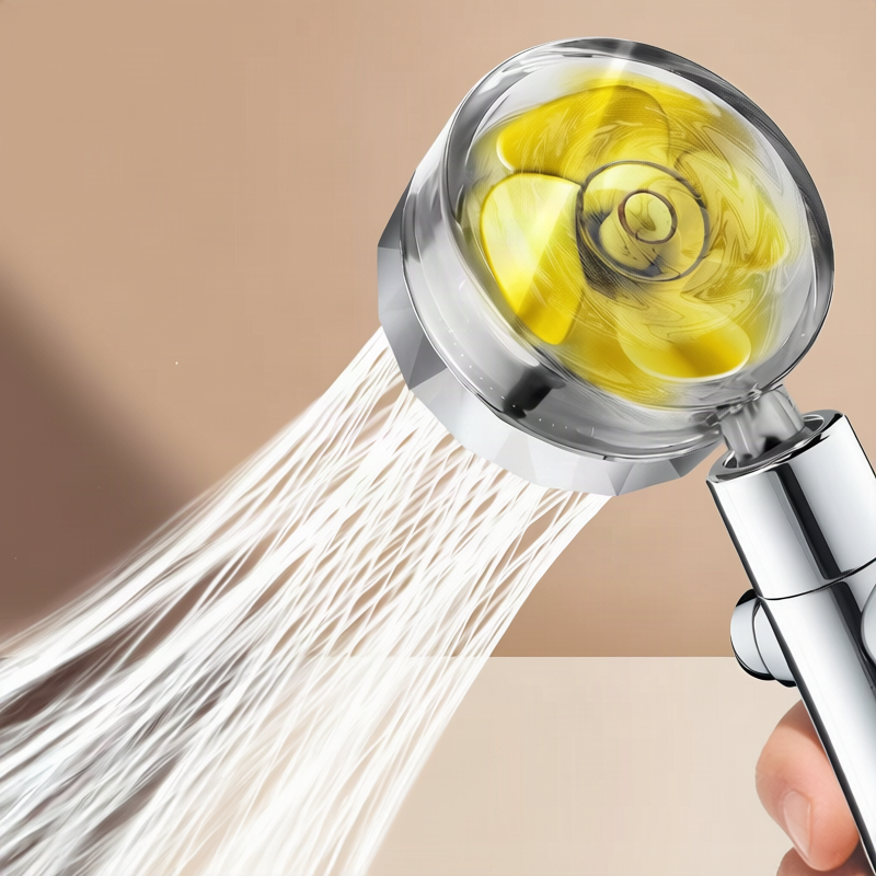 Shower head with pressure balance, ABS, round