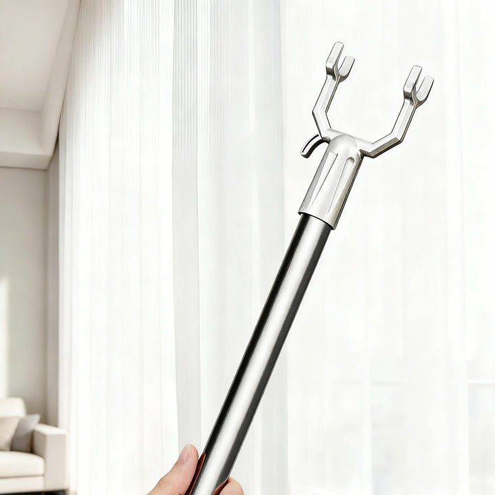 Telescopic clothes rail made of stainless steel