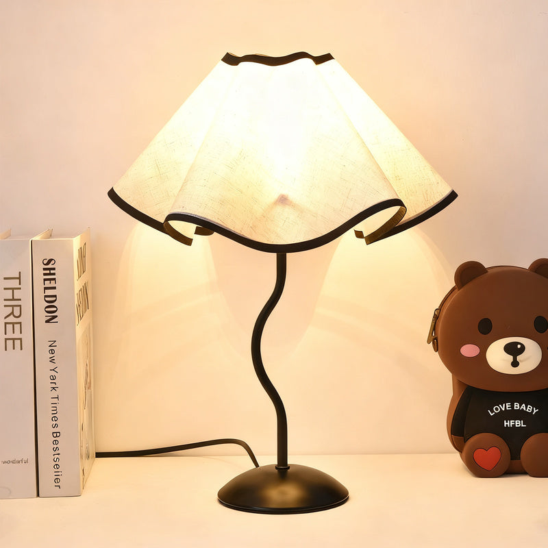LED table lamp with flower design and touch control