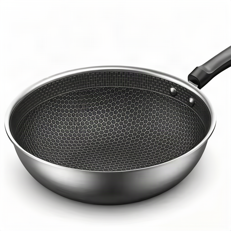 Stainless Steel Frying Pan with Glass Lid