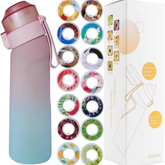 Sport drinking bottle 650ml with flavor rings made of Tritan