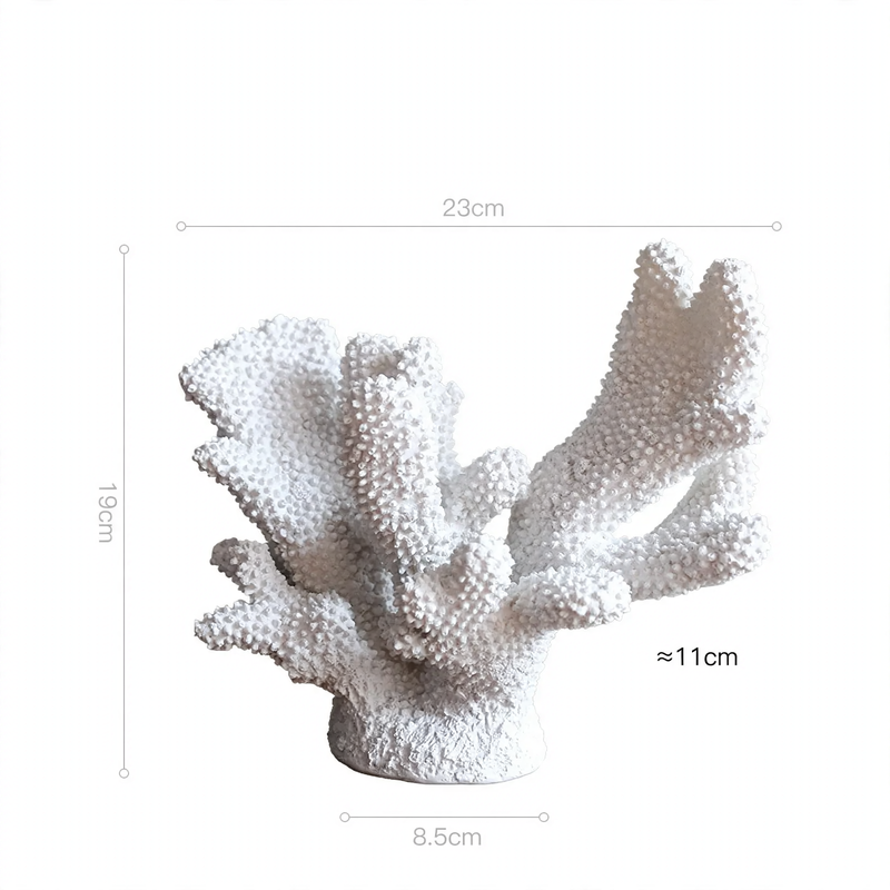 Resin coral figure in Nordic style