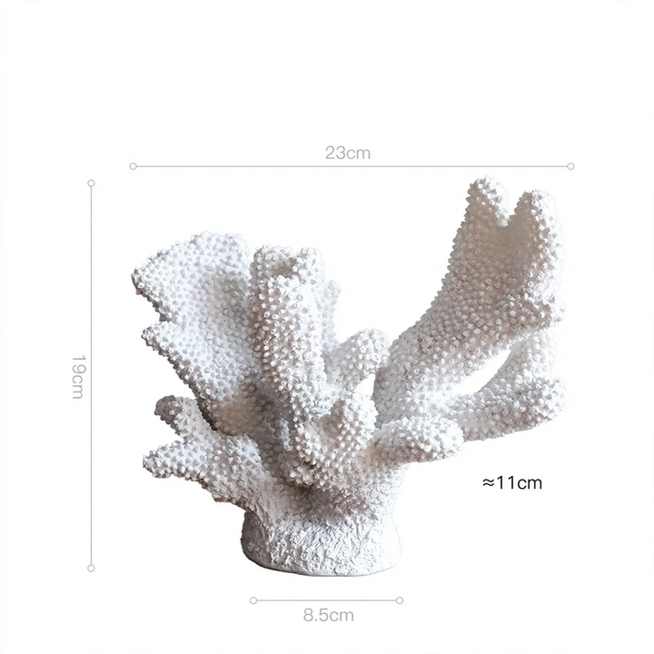 Resin coral figure in Nordic style