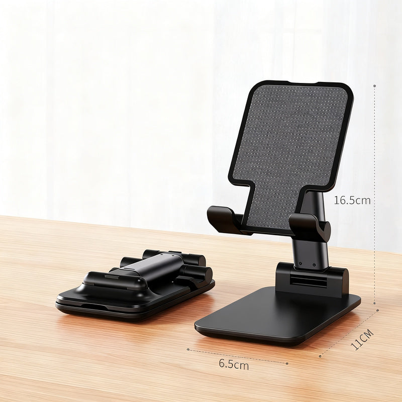 Rotating phone holder made of steel