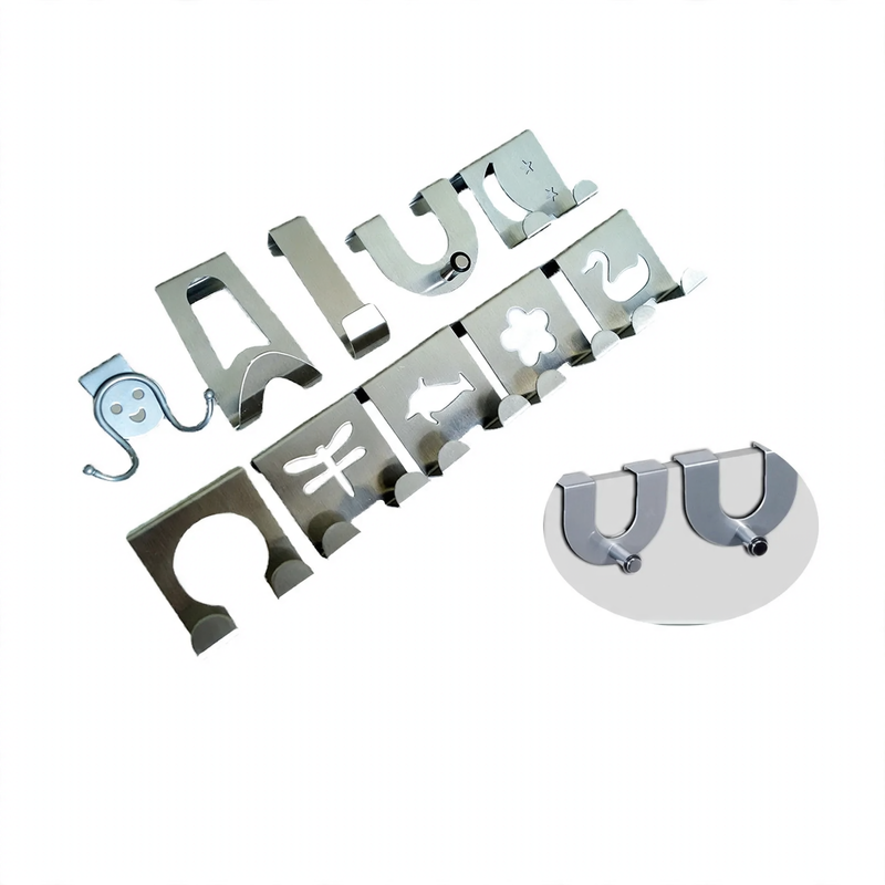 Stainless steel wall hook, over the door hanging, no drilling required