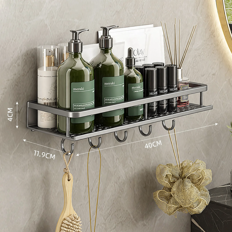 Wall shelf made of space aluminum, hole-free