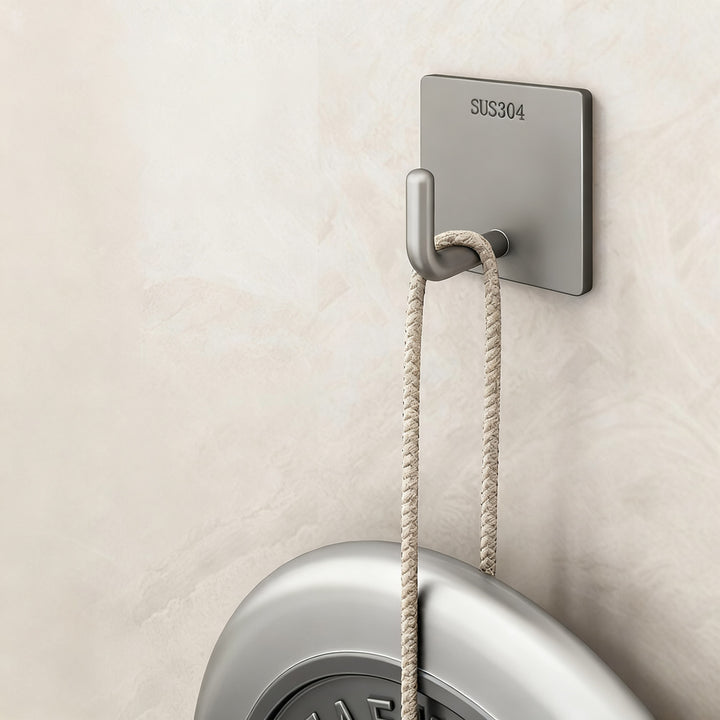 Stainless steel adhesive hooks with strong hold