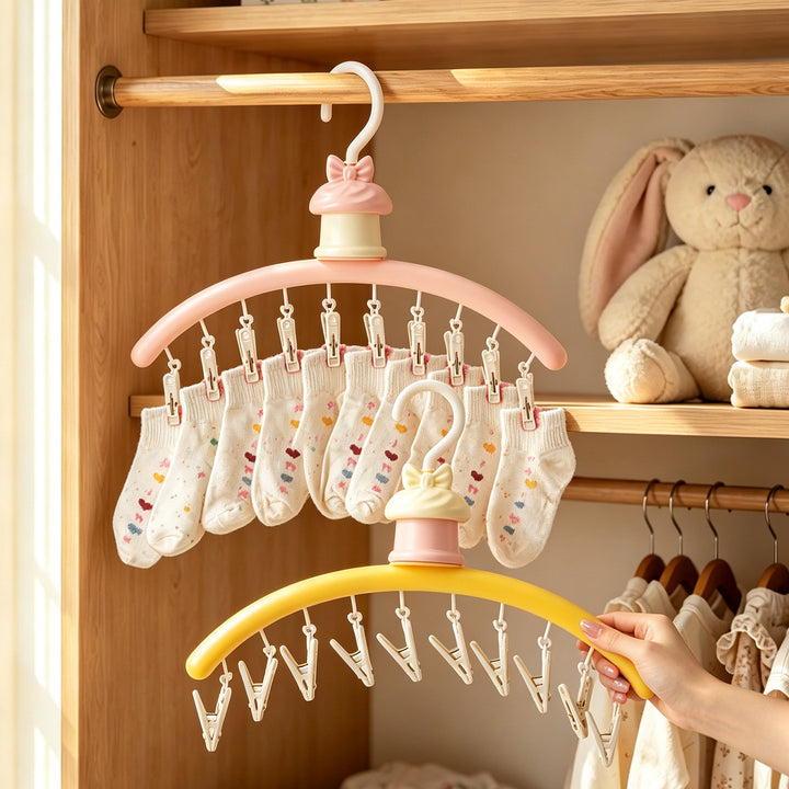 Clothes drying rack with clips, 260 g