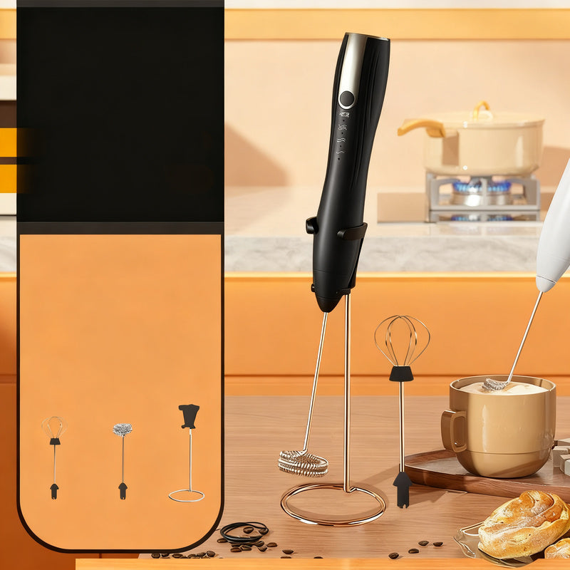 Electric milk frother, USB-C, multiple functions