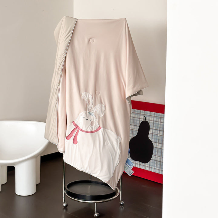 Summer blanket with cooling effect, cartoon design, washable