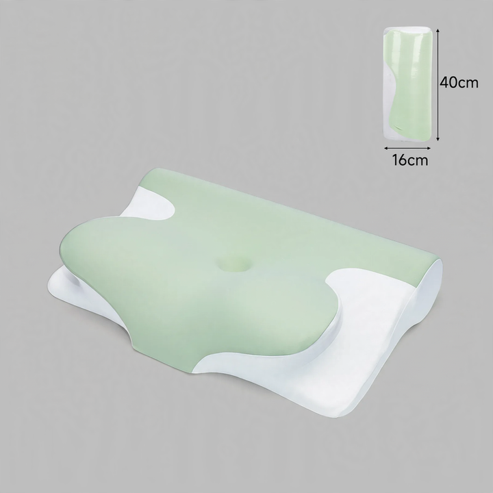 Ergonomic neck support pillow made of memory foam