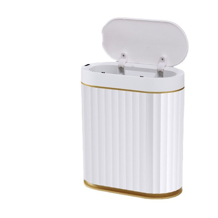 Waste bin with double chamber, round