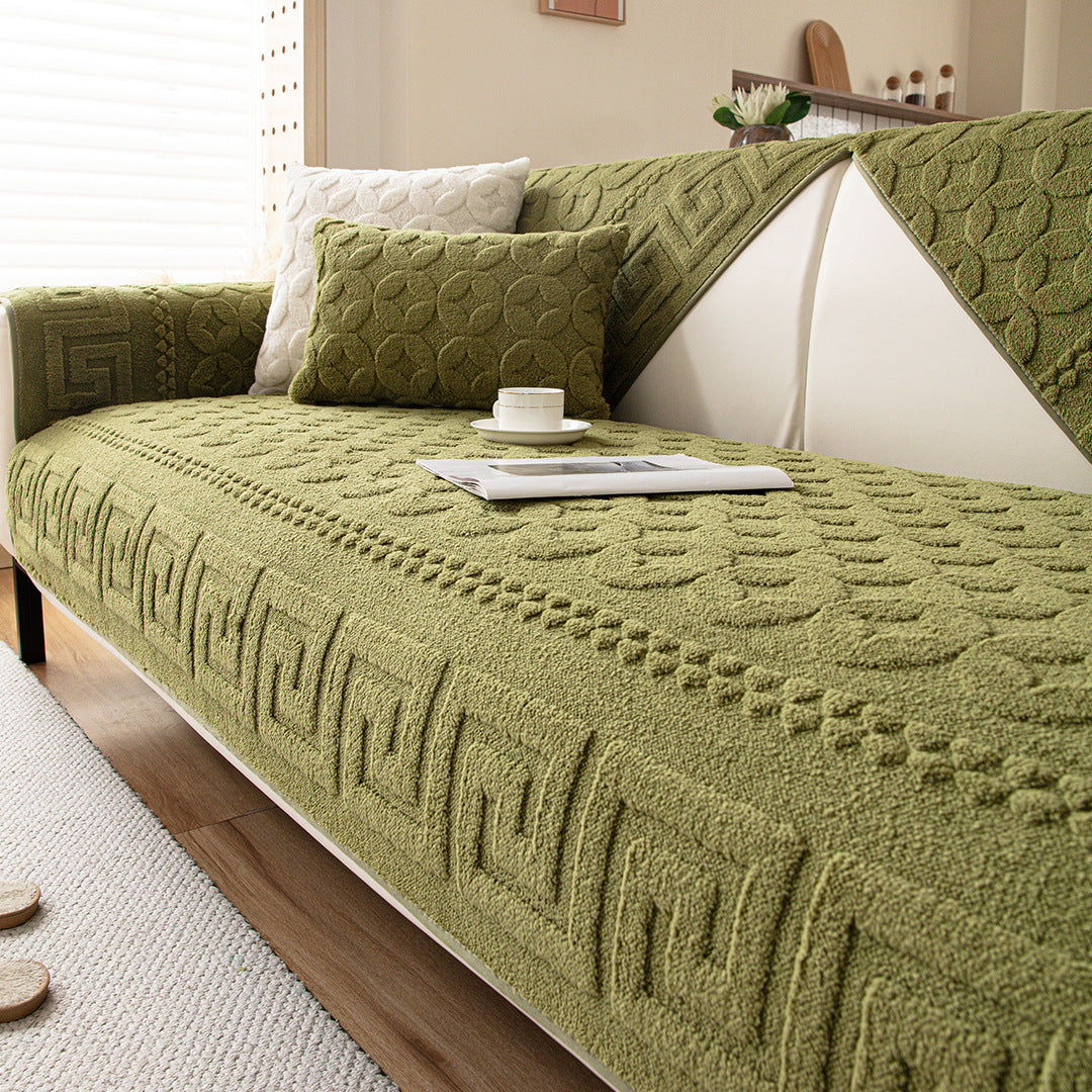 Fleece sofa cushion, non-slip