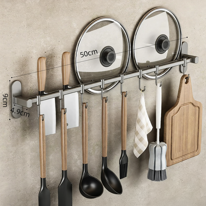Stainless Steel Hook Rack for Kitchen Tools