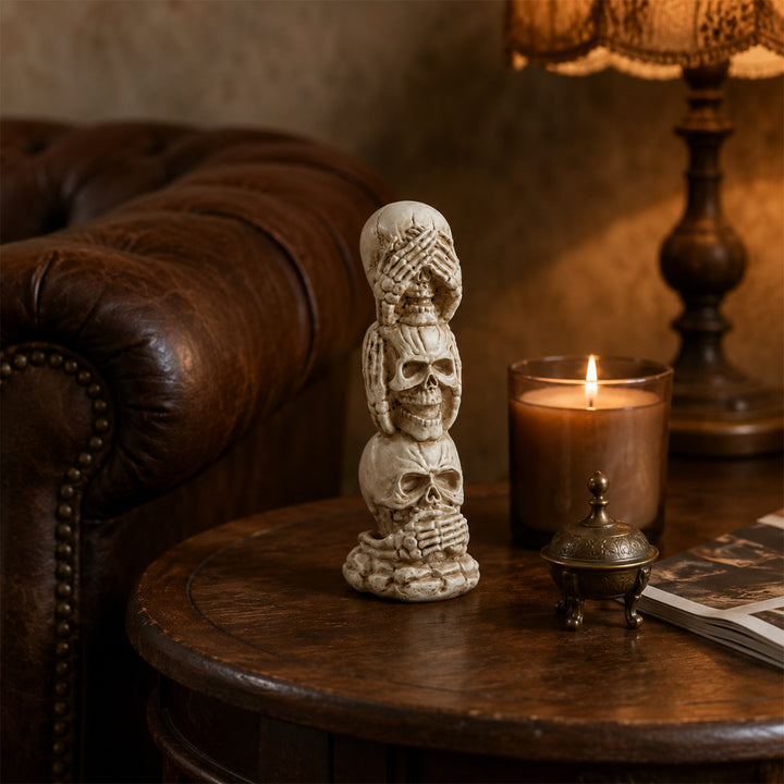Skull decoration figure, plastic