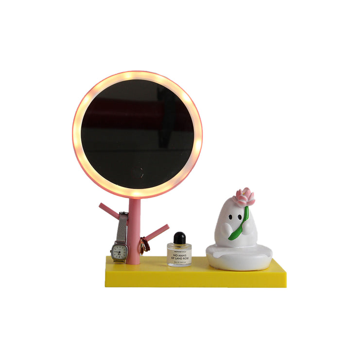 LED Makeup Mirror with Phone Holder and Lighting