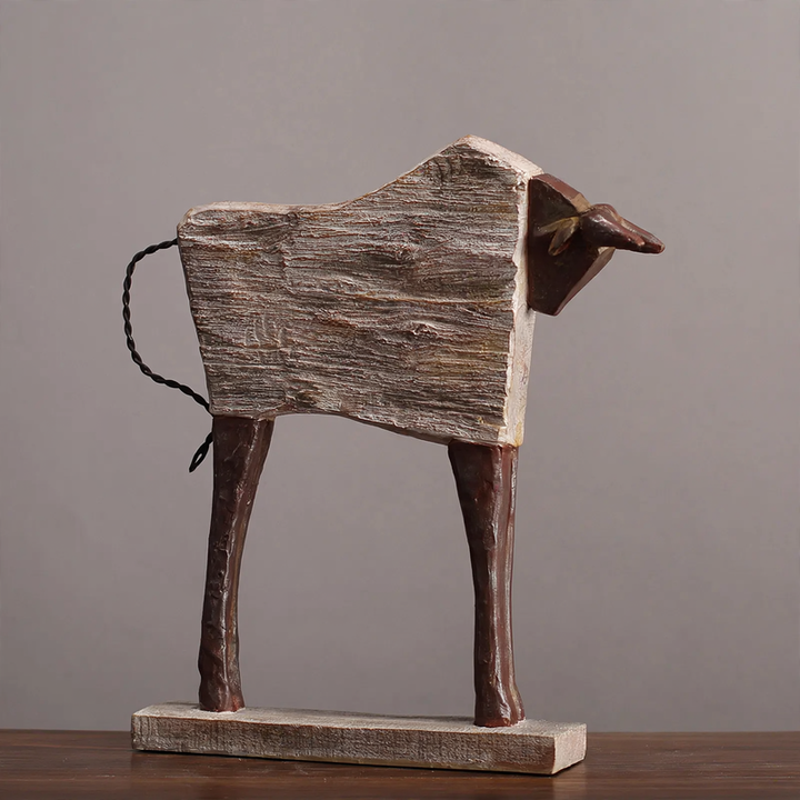 Animal sculpture made of resin, horse or cattle