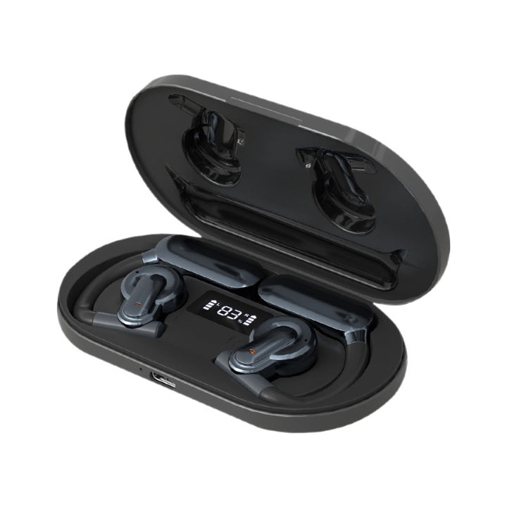 Bone conduction stereo headphones with ear hooks