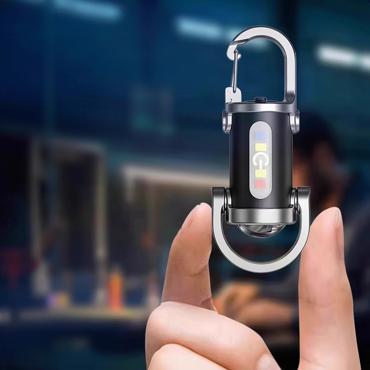 Mini flashlight with keychain, LED