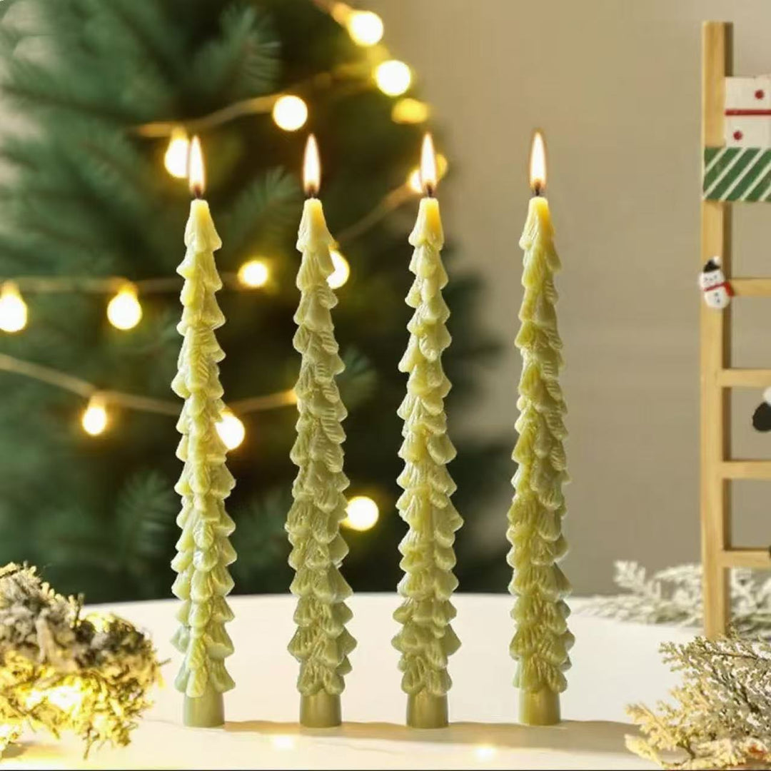 Christmas tree scented candle, handcrafted