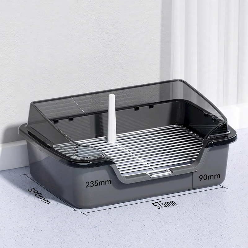 Raised Dog Toilet Set with Grid and Fence