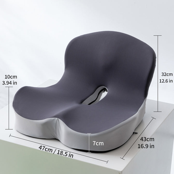 Seat cushion with backrest made of memory foam