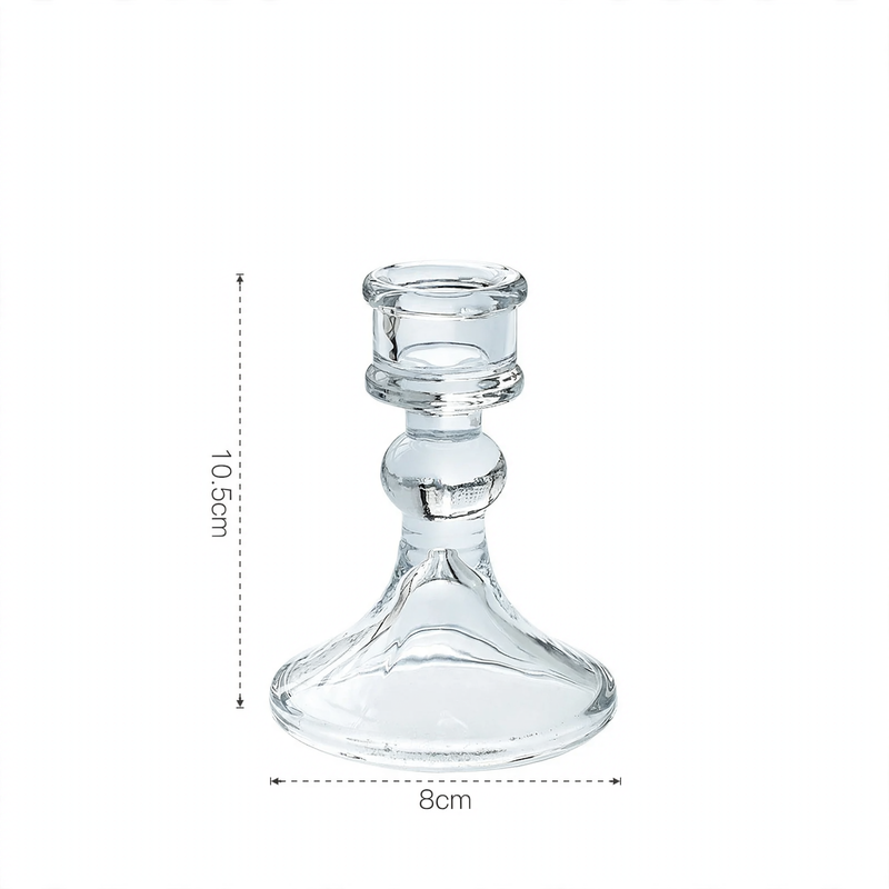 Hexagonal glass candle holders, Nordic style