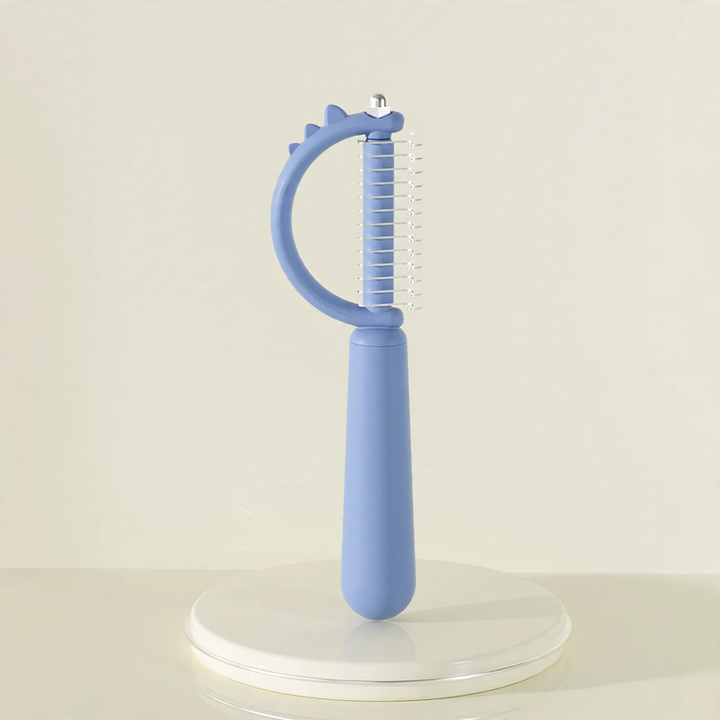 Fur brush for dogs and cats with needle comb