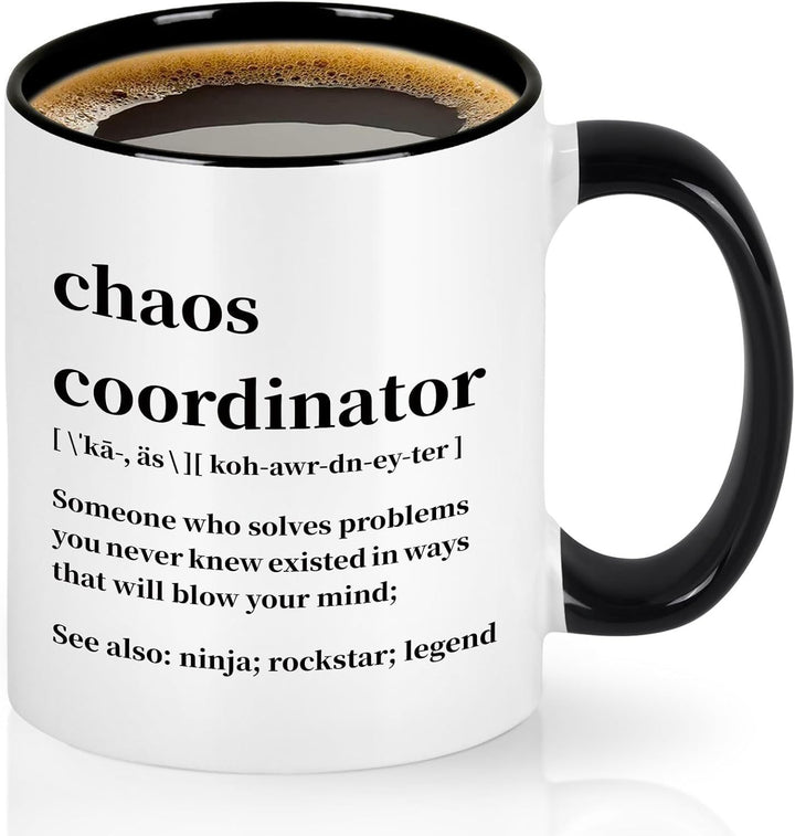 Ceramic coffee mug with saying, 301–400 ml