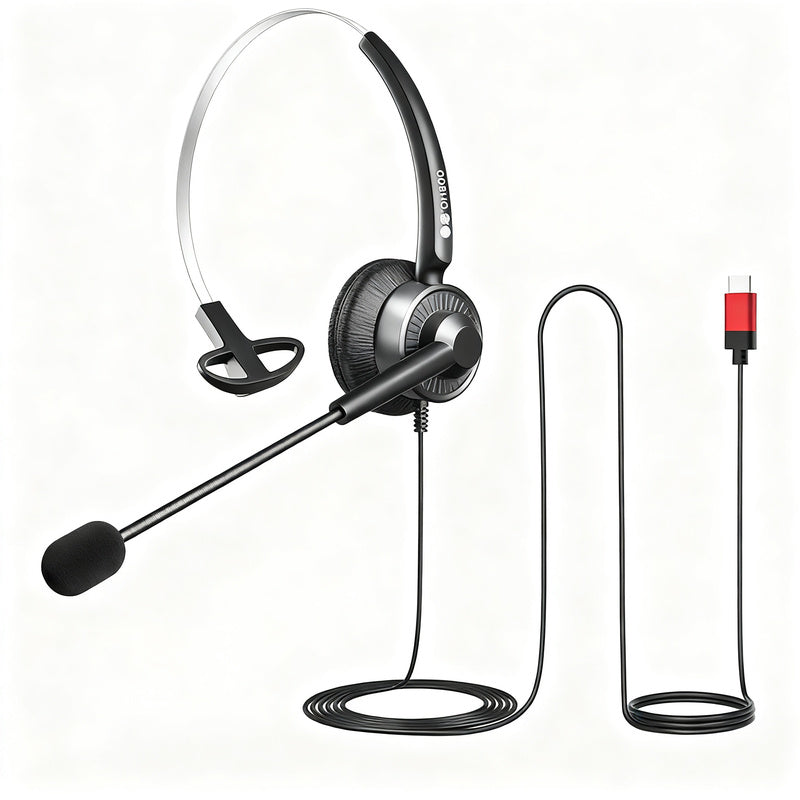 Bai'en DH800 Call Center Agent Telemarketing Outbound Customer Service Headset Computer Mobile Phone Telephone Headset