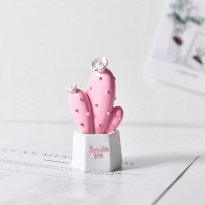 Cactus decor made of resin, Nordic