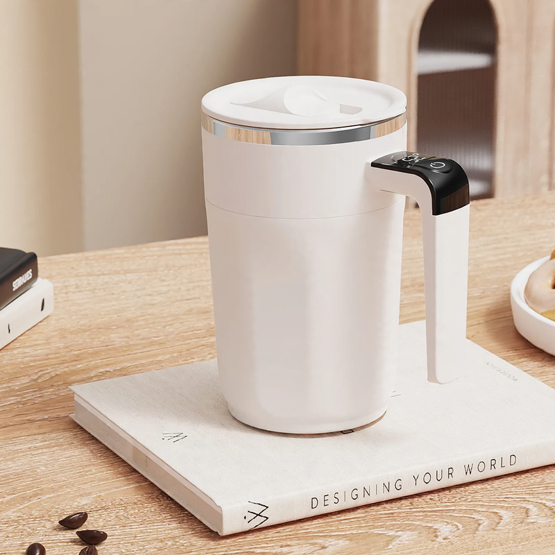 Self-stirring cup made of stainless steel, 400 ml