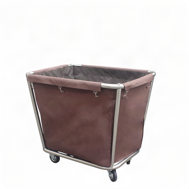 Stainless steel laundry cart with wheels