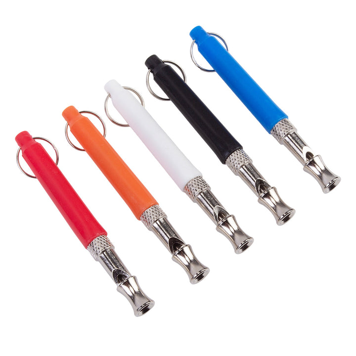 Plastic dog whistle, multiple colors