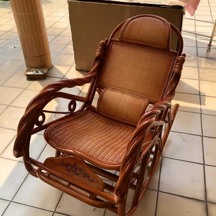 Rattan rocking chair, country style
