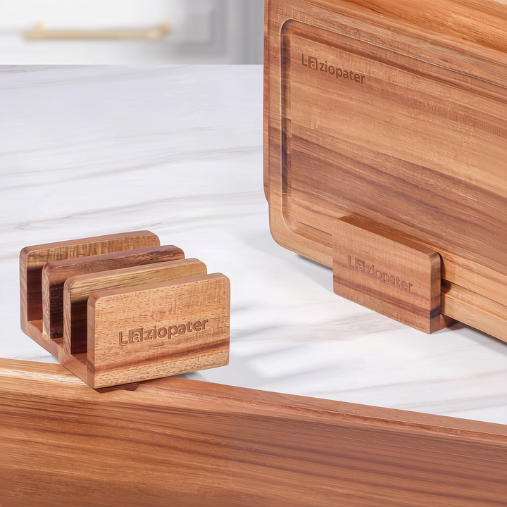Wood cutting board, square, single or 3-piece set