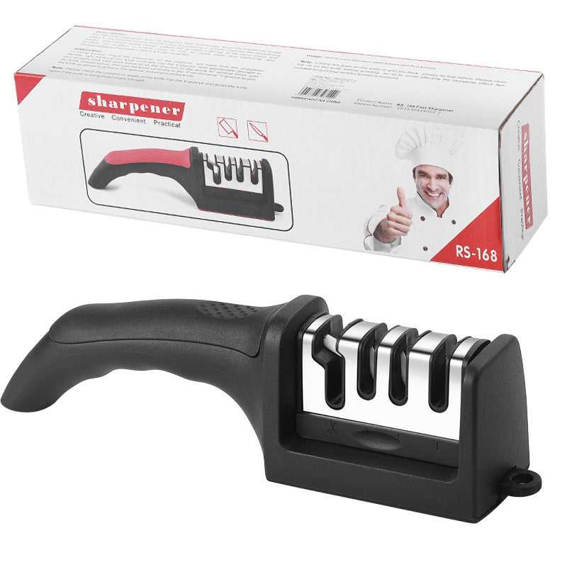 Knife sharpener with removable sharpening stone