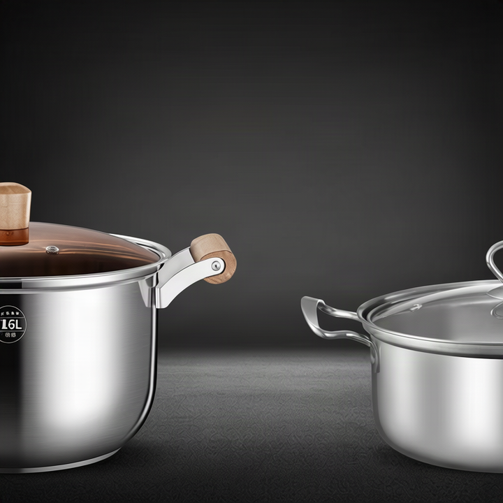 Stainless steel cooking pot 20 cm, 1.1–2 L, model HD190912