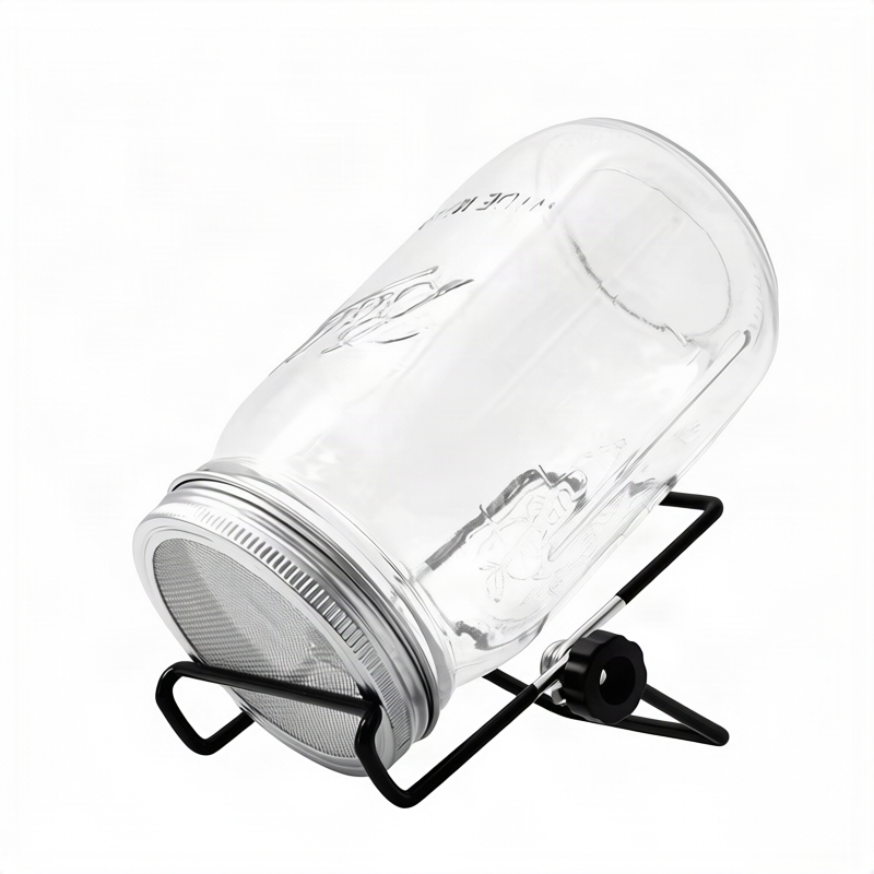 Glass storage jars, various sizes