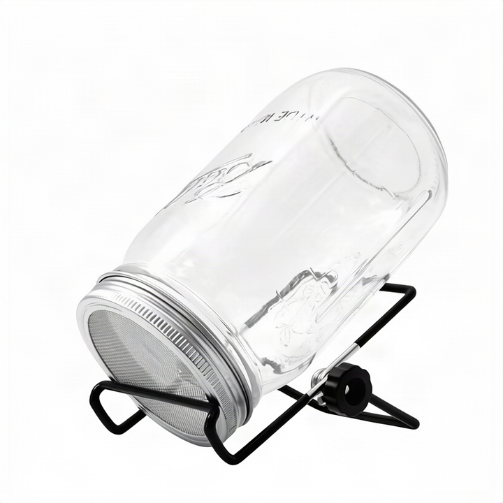 Glass storage jars, various sizes