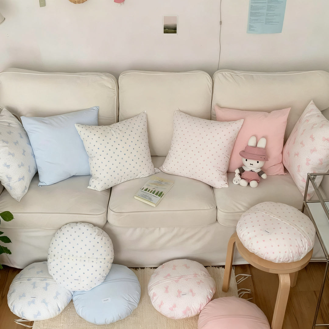 Decorative cushion with flock fabric, 40–45 cm
