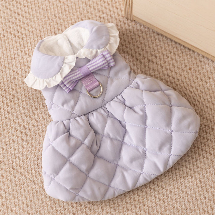 Warm dress for cats, peach skin and lambskin