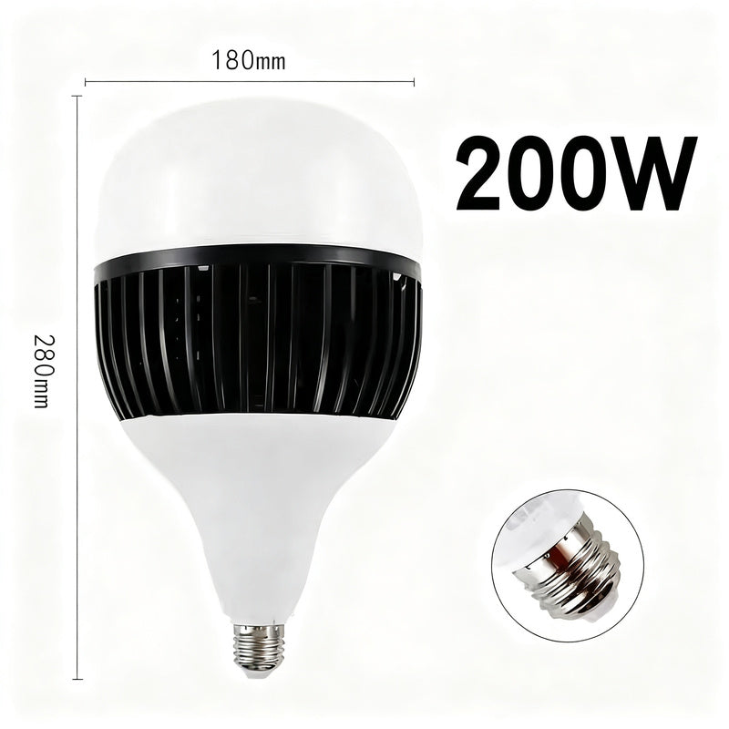 LED ball lamp E27, 50–200 W