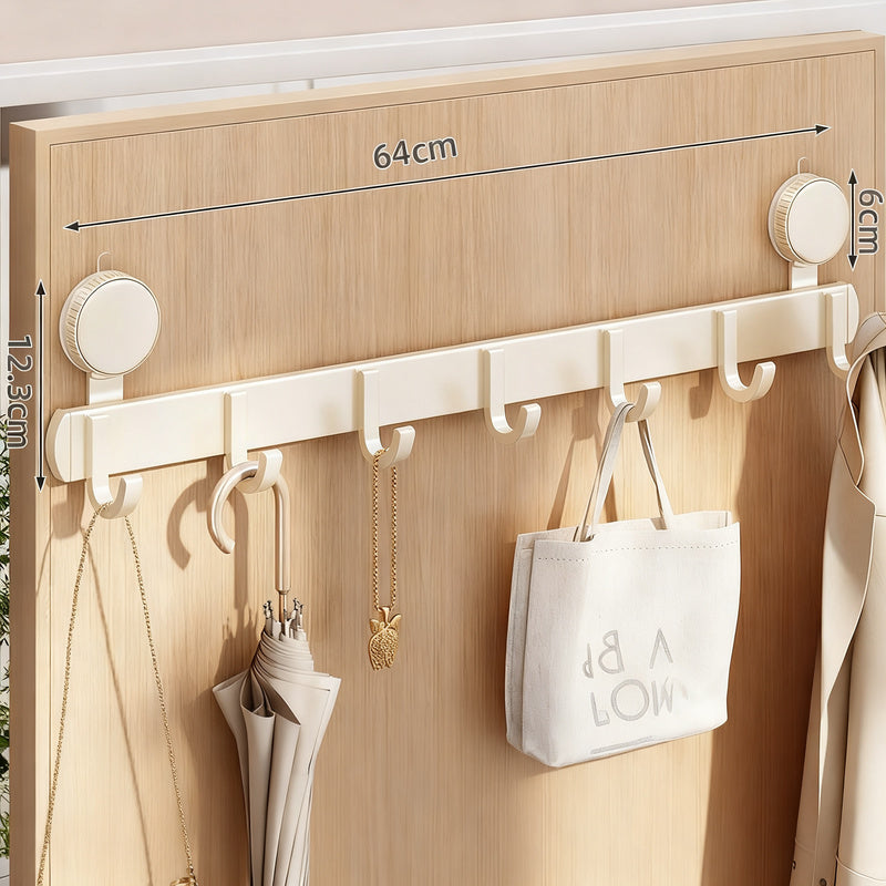 Suction cup hook rack made of space aluminum