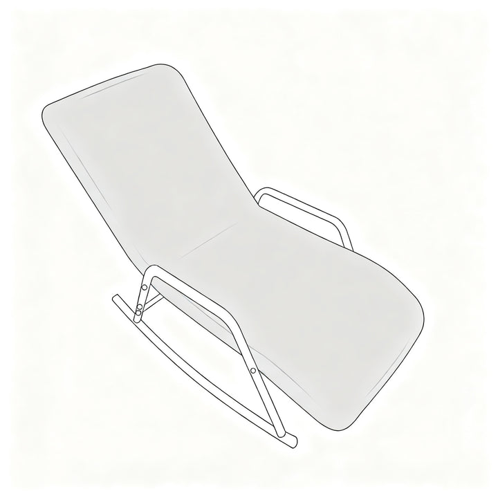 Elastic lounge chair cover, solid color, single seat