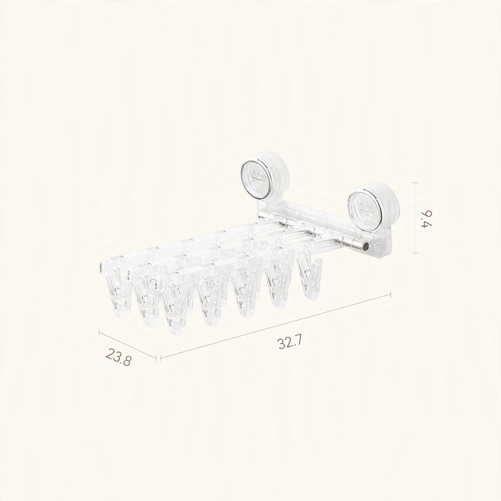 Clothes drying rack with suction cup, foldable, model YM.7002